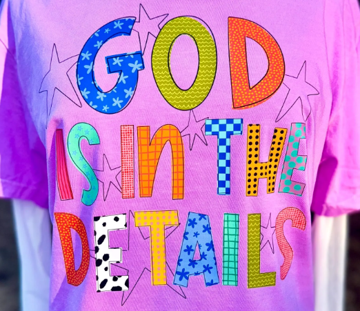 God Is In The Details DTF Print