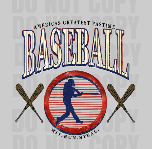 Baseball DTF Print