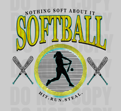 Softball DTF Print